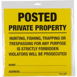 ALLEN POSTED NO TRESPASSING