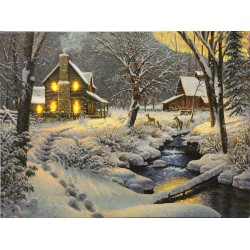 RIVERS EDGE LED WRAPPED CANVAS
