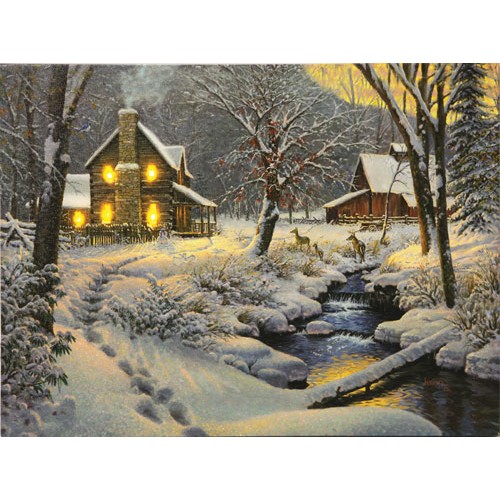 RIVERS EDGE LED WRAPPED CANVAS