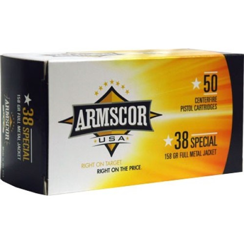 ARMSCOR 38 SPECIAL 158GR FMJ