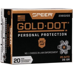 SPEER GOLD DOT 25 ACP 35GR