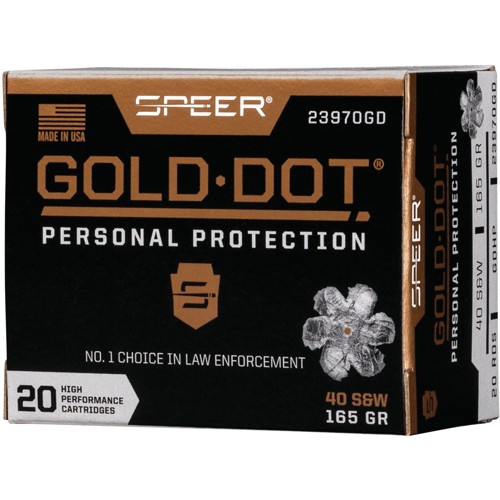 SPEER GOLD DOT 40 SW 165GR