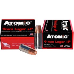 ATOMIC 9MM LUGER +P 124GR JHP