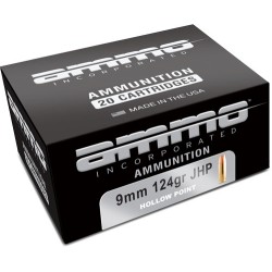 AMMO INC 9MM LUGER 124GR JHP
