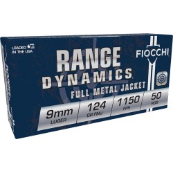 FIOCCHI 9MM LUGER 124GR FMJ