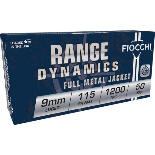 FIOCCHI 9MM LUGER 115GR FMJ