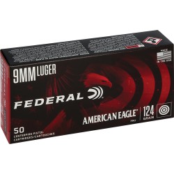 FEDERAL AE 9MM LUGER 124GR FMJ