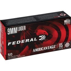 FEDERAL AE 9MM LUGER 115GR FMJ