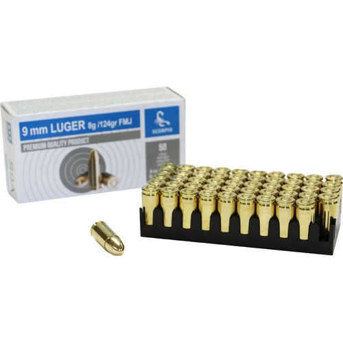 SCORPIO 9MM LUGER 124GR FMJ