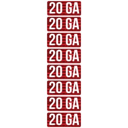 MTM AMMO CALIBER LABELS 20GA