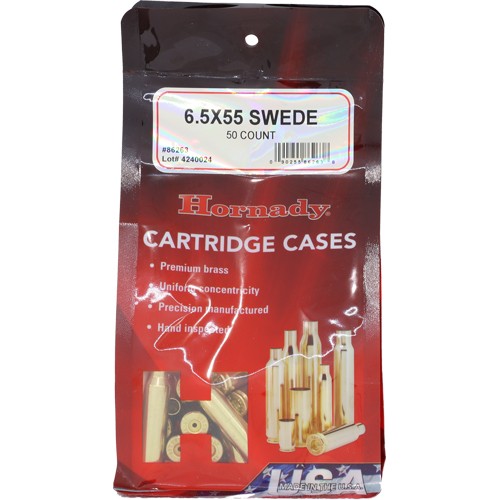 HORNADY UNPRIMED CASES 6.5X55