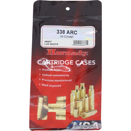 HORNADY UNPRIMED CASES 338 ARC